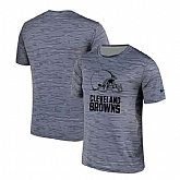 Cleveland Browns Nike Gray Black Striped Logo Performance T-Shirt,baseball caps,new era cap wholesale,wholesale hats